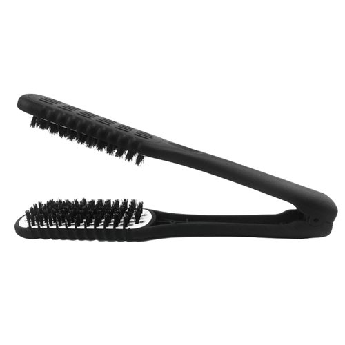Wismee Boar Bristle Double Sided Brush Comb Clamp Anti-static Hair Straightener Tool Comb Hair Splint Comb Hairdressing Plywood Straightening Styling Hair Brush
