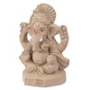SATVIK 6 Inch Jaswand Eco-Friendly Ganesh Idol | Shadu Matti Clay | Biodegradable Ganpati for Ganesh Chaturthi