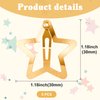 HINZIC 8PCS 1inch Gold Star Hair Clips 30mm Metal Snap Barrettes Non Slip Cute Wedding Prom Halloween Christmas Hair Accessories for Women