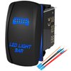 LED Light Bar Switch ON/Off 5 Pin Laser Marine Rocker Switch Waterproof 12V 20A 24V 10A Blue LED Light Bar Toggle Switch with Jumper Wires for Car Boat ATV UTV RZR