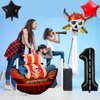 40 Inch Balloon Number, Pirate Balloons, Red and Black Balloons, Star Foil Balloon Number Balloons for Anniversary Supplies Kids Birthday Party Banquet Decoration (Number-1)