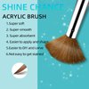 MAGIC ARMOR Acrylic Nail Brush Set, 4pcs Acrylic Nail Brush for Nails Size 6/8/12/16 Kolinsky Nail Art Brush for Acrylic Powder Application,Acrylic Nail Extension, 3D Nail Carving Nail Brush set
