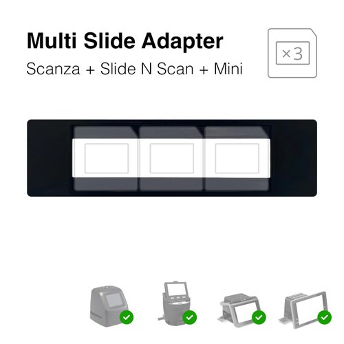 Multi-Slide 50mm Film Adapter for Slide N Scan and Scanza Scanners, Faster Scanner Efficiency Multiple Slides - Quick Scanning
