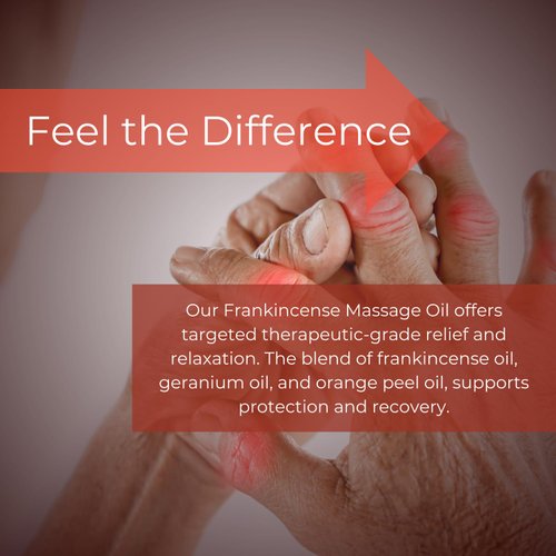 Essentially KateS Frankincense Massage Oil 8 Fl Oz - Knees, Elbows, HIPS, Hands, Shoulders and Legs - 100% Pure Frankincense Oil Relaxes Soreness and Stiffness