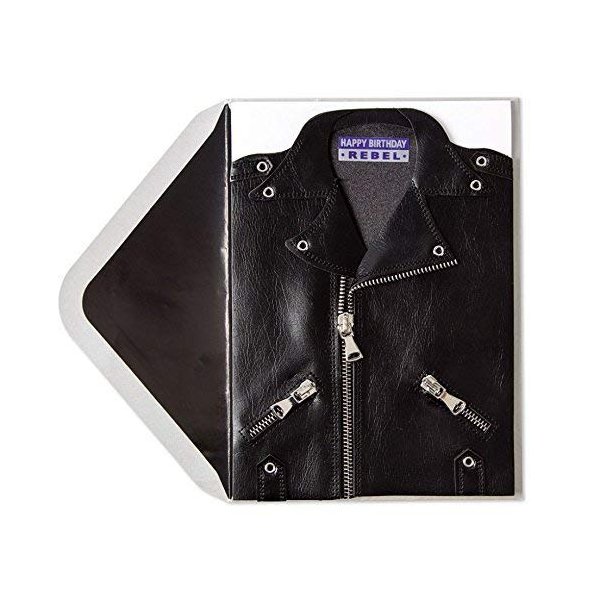 PAPYRUS Faux Leather Men's Birthday Card