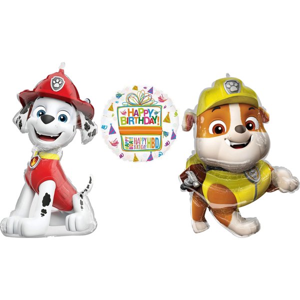 Anagram 33"" Marshall and 32"" Rubble Super Shape Foil Balloons, BQ_4158