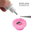 Mekupeu Eyelashes Extension Volume Lashes Fan Blossom Cups, Glue Holder and Lash Organizer Supplies Tools (100pcs-pink ring cup)