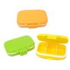 Honbay 2PCS Vitamin Organizer Box Portable Small Pill Case with 3 Removable Compartments for Travel or Daily Use