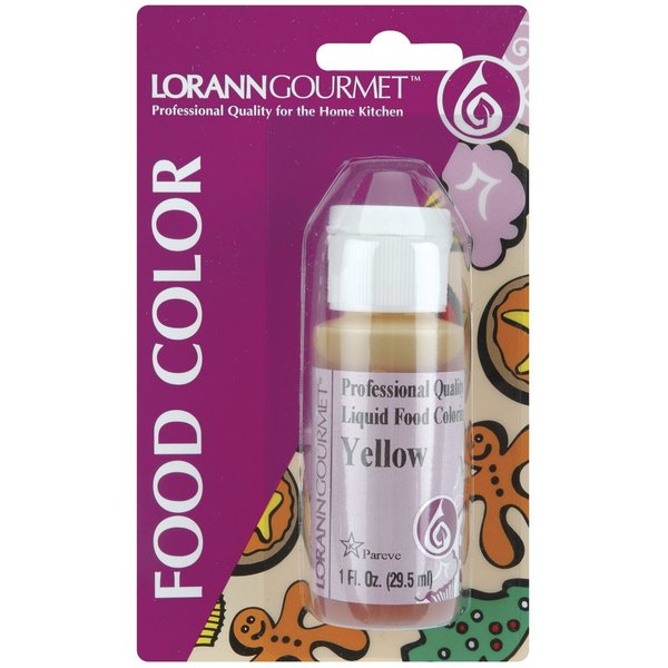 LorAnn Yellow Liquid Food Color, 1 ounce squeeze bottle