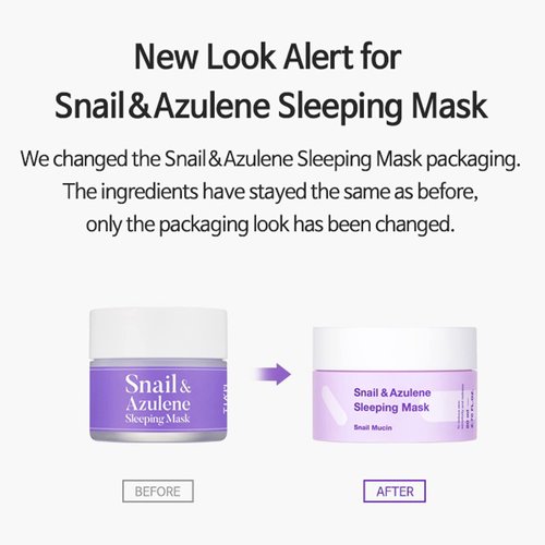 TIAM Snail&Azulene Sleeping Mask, Snail Cream, Hydrating Cream for Face with Snail Secretion Filtrate, Repair Damaged Skin, Snail Mucin, Sensitive Skin, 2.7 Fl.Oz