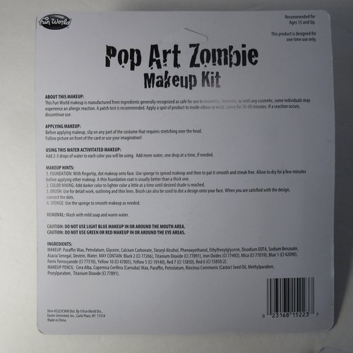 Pop Art Zombie Makeup Kit