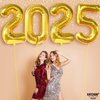 KatchOn, Giant 42 Inch Gold 2025 Balloons Number - New Years Decorations 2025 | Foil 2025 Balloon Numbers for 2025 New Years Eve Party Supplies | Happy New Year Decorations 2025 | NYE Decorations 2025