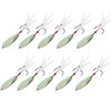 Casting Fishing Spoons Lures Saltwater Jigging Spoons Fishing Tackle Bait with Treble Hooks Hard Metal Spoon Lures for Salmon Bass
