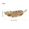 4Pcs Gold Vintage Alloy Feather Leaf Hair Clips Barrettes Hairpin Luxury Hair Comb Clips Women Hair Jewelry Hair Clips Hair Accessories