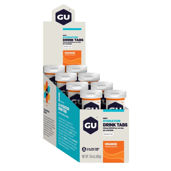 GU Energy Labs Hydration Drink Tablets Bulk Pack, Orange, 8 Count (Pack of 8)