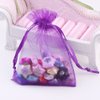 Wudygirl 100pcs Sheer Organza Bag 4X6 with Drawstring Jewelry Pouches Bags for Party Wedding Favor Candy Seashell Gift Bags (Purple 4x6)