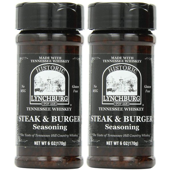 Historic Lynchburg Tennessee Whiskey Steak & Burger Seasoning - 2 Pack