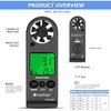 HOLDPEAK Pocket Anemometer Handheld Digital Wind Speed Meter Gauge Air Flow Velocity Temperature Measuring Device for Outdoor Sailing Surfing Drone Flying Golf Shooting HVAC 816B