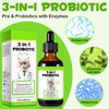 Probiotic for Cats, Natural 3 in 1 Cat Probiotic Drops Helps to Relieve Diarrhea, 60ml for Cats of All Ages, Supports Gut Health, with Digestive Enzymes & Prebiotics Liquid Supplement