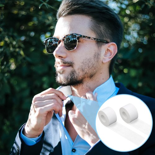 2 Roll Disposable Collar Protector Sweat Pads Self-Adhesive Shirt Collar Protector Hat Shirt Neck Liner Invisible Collar Protectors for Shirts Sweat Pads for Shirts Against Sweat Stain