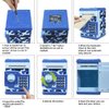 HUSAN Piggy Banks for Kids, Electronic Password Code Money Banks ATM Banks Box Coin Bank for Children Boys and Girls (Camouflage Blue)