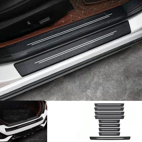 TACOPETS Door sill Protector, Door sill Scratch Protection (for All car Models) Door sill Protector, Door sill Trim（9PC）