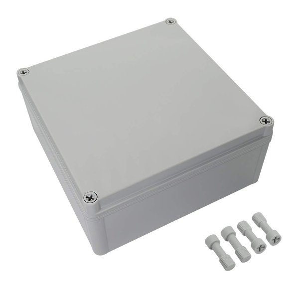 LeMotech Junction Box IP67 Waterproof Dustproof ABS Plastic Project Box for Electrical Outdoor Enclosure Gray 7.9 x 7.9 x 3.7 inch (200 x 200 x 95 mm)