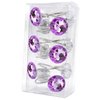 BEAVO Acrylic Fashion Decorative Home Rolling Purple Shower Curtain Hooks Rhinestones Bathroom Bath Baby Room Bedroom Living Room Decor Set of 12 Rings (Purple)