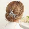 Bridal Hair Accessories Silver Wedding Hair Pieces for Brides Hair Comb for Women Crystal Rhinestone Bridal Hair Side Comb for Prom Party