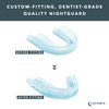 CUSTMBITE Premium Hard Surface Night Guards for Teeth Grinding, 2 Pack with Mouth Guard Case, USA MADE, Mouth Guard for Clenching Teeth at Night, Bruxism NightGuard - Customizable Fit Dental Guard