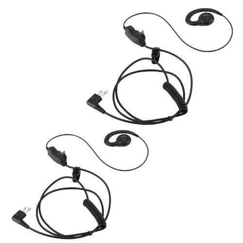 HWAYO Walkie Talkie Swivel Earpiece with Microphone and PTT for MOT Two Way Radio - MOT Swivel Earpiece Compatible with Walkie Talkies CLS1410, CLS1100, HKLN4604A (2 Pack)