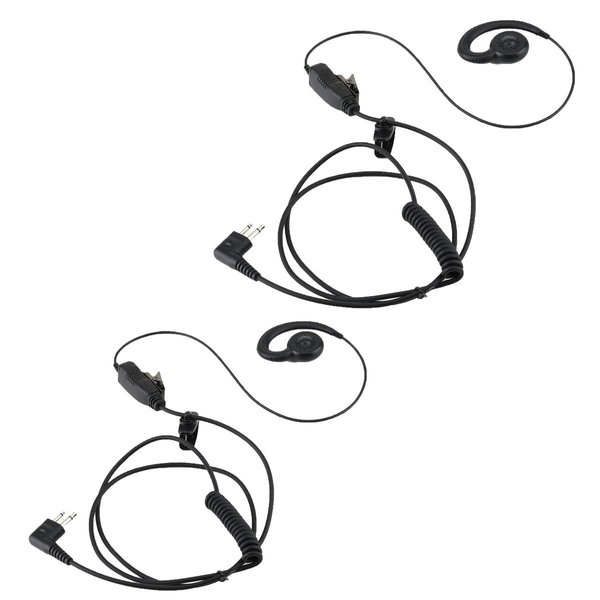 HWAYO Walkie Talkie Swivel Earpiece with Microphone and PTT for MOT Two Way Radio - MOT Swivel Earpiece Compatible with Walkie Talkies CLS1410, CLS1100, HKLN4604A (2 Pack)