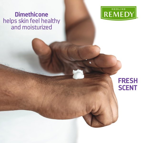 Medline Remedy Essentials Skin Cream, (8 oz Tube), Fresh Scent, Moisturizer, Hydrating, Dry Skin Care, Aloe, Vitamins A, D & E, Dimethicone, Hypoallergenic, Body Lotion, Men, Women, Elderly
