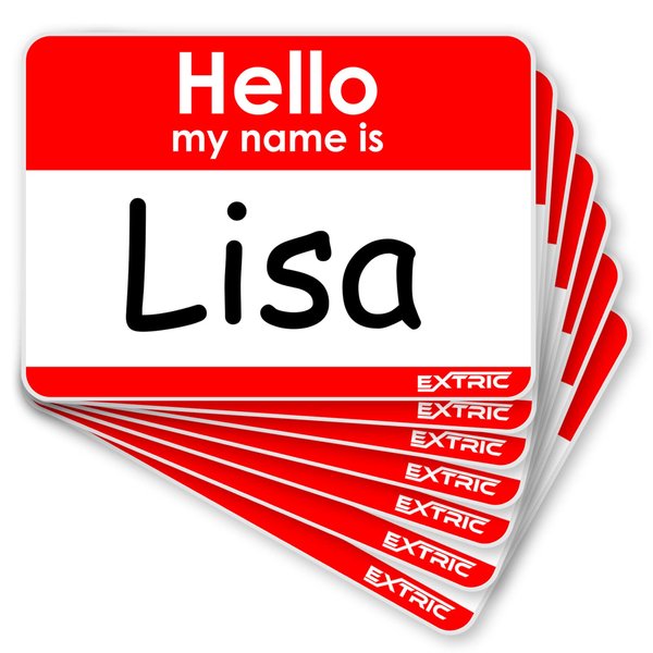 100 Count Name Tags | Hello My Name is Stickers | Red Name Tag Stickers, 2.25" x 3.5" Name Tag