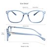 LifeArt Blue Light Blocking Glasses, Anti Eyestrain, Computer Reading Glasses, Gaming Glasses, TV Glasses for Women Men, Anti Glare (Light Blue, 4.00 Magnification)