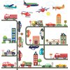 Airplanes and Helicopter Wall Decals Eco-Friendly Reusable Fabric Wall Stickers