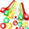 JellyArch 48 Pack Christmas Game Spoon Relay Race Toy Set, Christmas Themed Ball and Spoon Race Game for Indoor Outdoor Decorations Christmas Party Holiday Birthday Supplies Favors(Gift Box)
