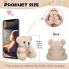 6 Pieces Mini Bear Plush Stuffed 4 Inch Small Bear Bulk Animal Toys for Baby Shower Party Favors Tiny Soft Bear Doll Gifts for Graduation Keychain Bag Charm Supplies (Brown, Apricot)
