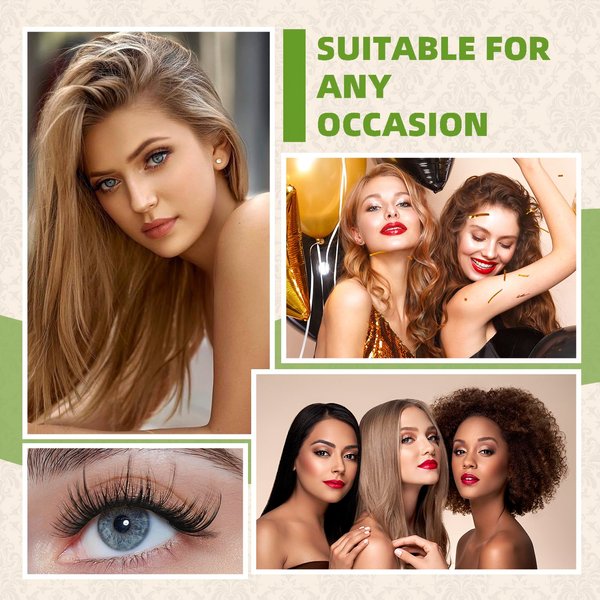 False Eyelashes,Lash Extension Kit,40pcs Lashes Cluster Kit D Curl Eyelash Extension Kit With Eyelash Glue 10-12mm Natural Light C Curl Easy to Use, Reusable Strip Lashes