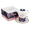 Christian Art Gifts Ceramic Teapot Set Be Still Psalm 46:10 Flowers Tea For One Set with Tea Cup and Saucer For Women
