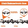 GSSHBR 6 Inch Mini Chainsaw Chain Replacement Accessories,4 Pieces Chain Saw Chains for Cordless Electric Portable Mini Chainsaw for Pruning Shears Wood Cutting(37 Drive Links)