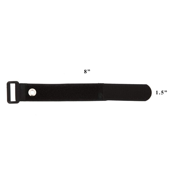 8 x 1 Inch Cinch Straps with Eyelet - 5 Pack