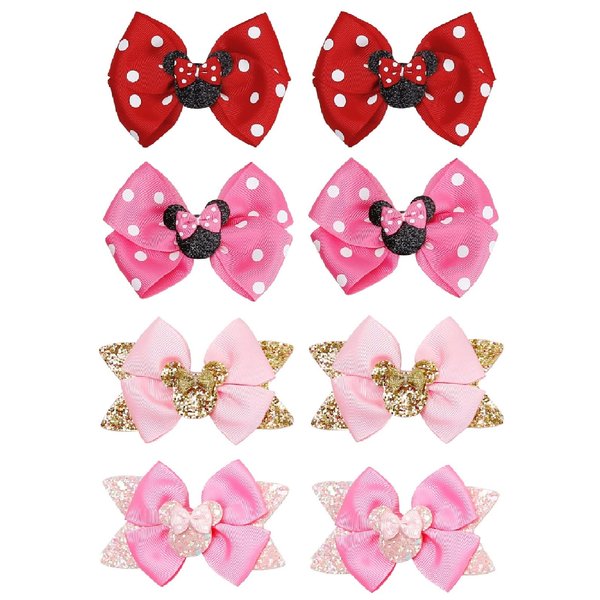 Mouse Ears Hair Bows Clips Glitter Hair Bow Cute Mice Ears Hair Accessories for Women Girls for Costume Birthday Party Favor Vacation Halloween Christmas Decoration