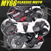MING YING 66 Pull Back Motorcycle Model - 1:12 Scale Toy Motorcycle,Motorcycle Toy with Light and Music Gift for Children Boys and Girls (Black)