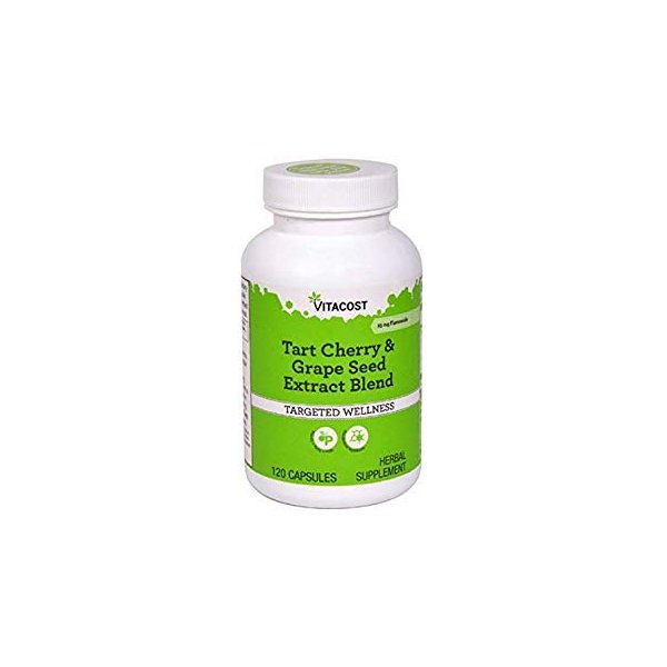 Vitacost Tart Cherry & Grape Seed Extract Blend - Standardized -- 120 Capsules
