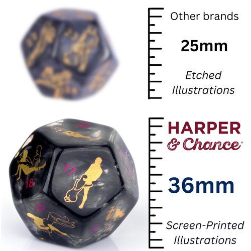 Harper & Chance Sex Dice Game, Adult Dice Games for Couples, Bedroom Games for Couples Naughty
