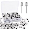 Rolybag Sanding Bands for Nail Drill,Nail Sanding Bands 180# Zebra with Storage Box,Include 100 Fine Sanding Bands and 2 Pieces Mandrel for Most Size 3/32" Nail Drill Machine