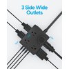 Surge Protector Power Strip 10 ft Cord, Olcorife Ultra Thin Flat Plug Extension Cord, 8 Outlets 4 USB Ports(1 USB C), Flat Wall Plug Outlet Extender, College Dorm Room Essentials, Black