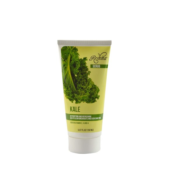 Reshma Beauty Kale Scrub | Dual Action Cleanser Face & Body Scrub | Gentle for All Skin Types and Dull Skin|Purifying and Hydrating| Enhances Natural Glow| Cruelty Free (Pack of 1), 5.07 oz