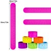 24 Pieces Ruler Slap Bracelets Bands Colorful Ruler Snap Bands Wristband for Kids Classroom School Prize Party Favors